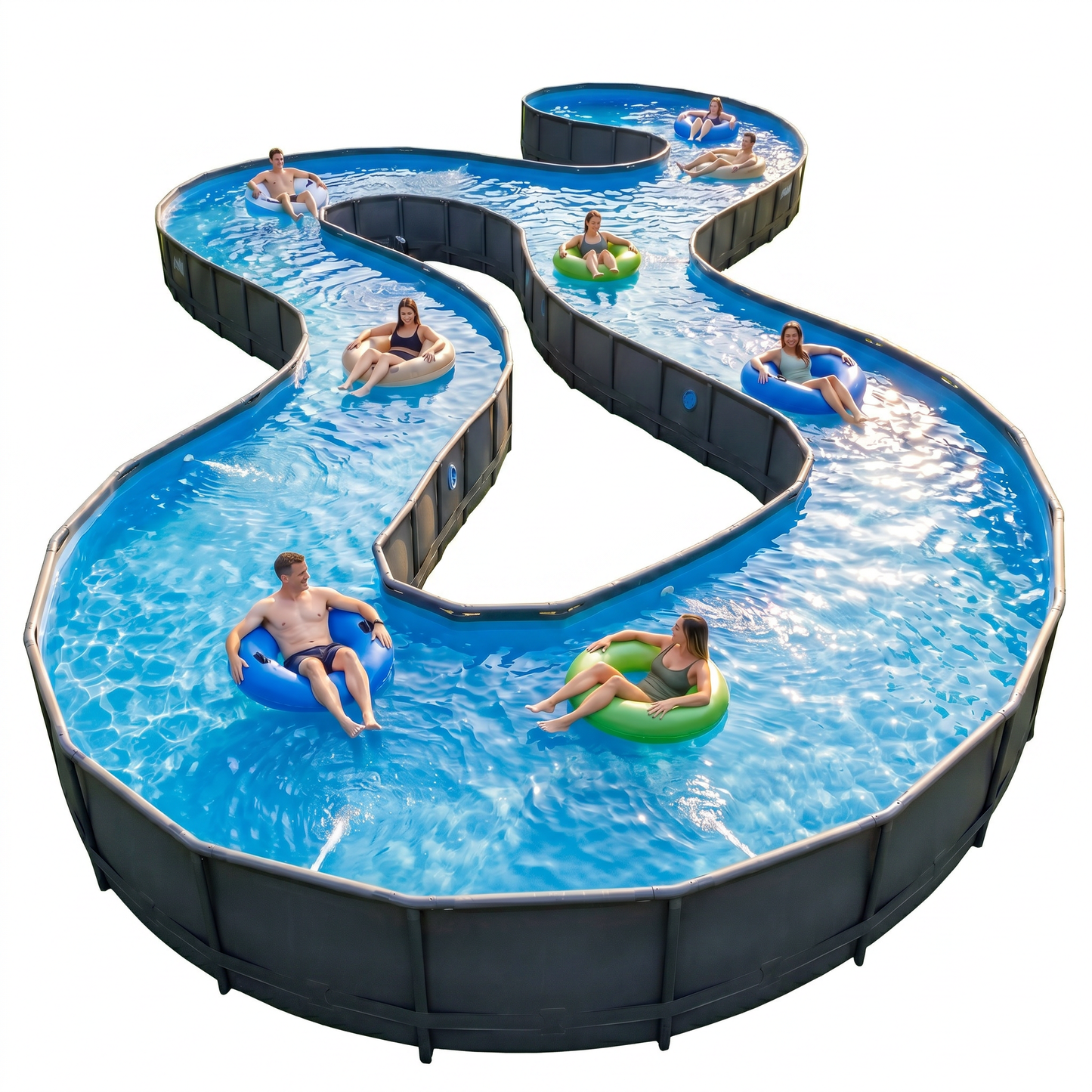 Piscină modulară Lazy River pentru grădină