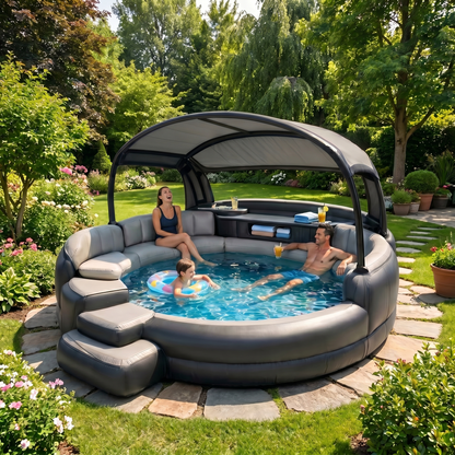 Piscină Relax Lounge XXL cu Copertină