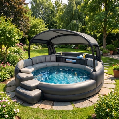 Piscină Relax Lounge XXL cu Copertină