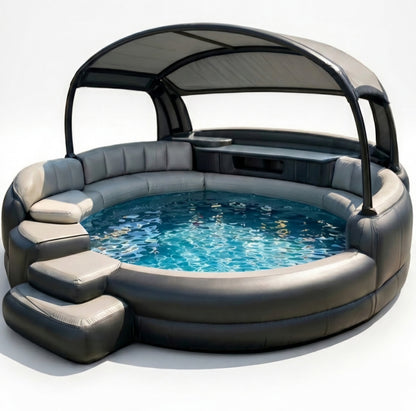 Piscină Relax Lounge XXL cu Copertină