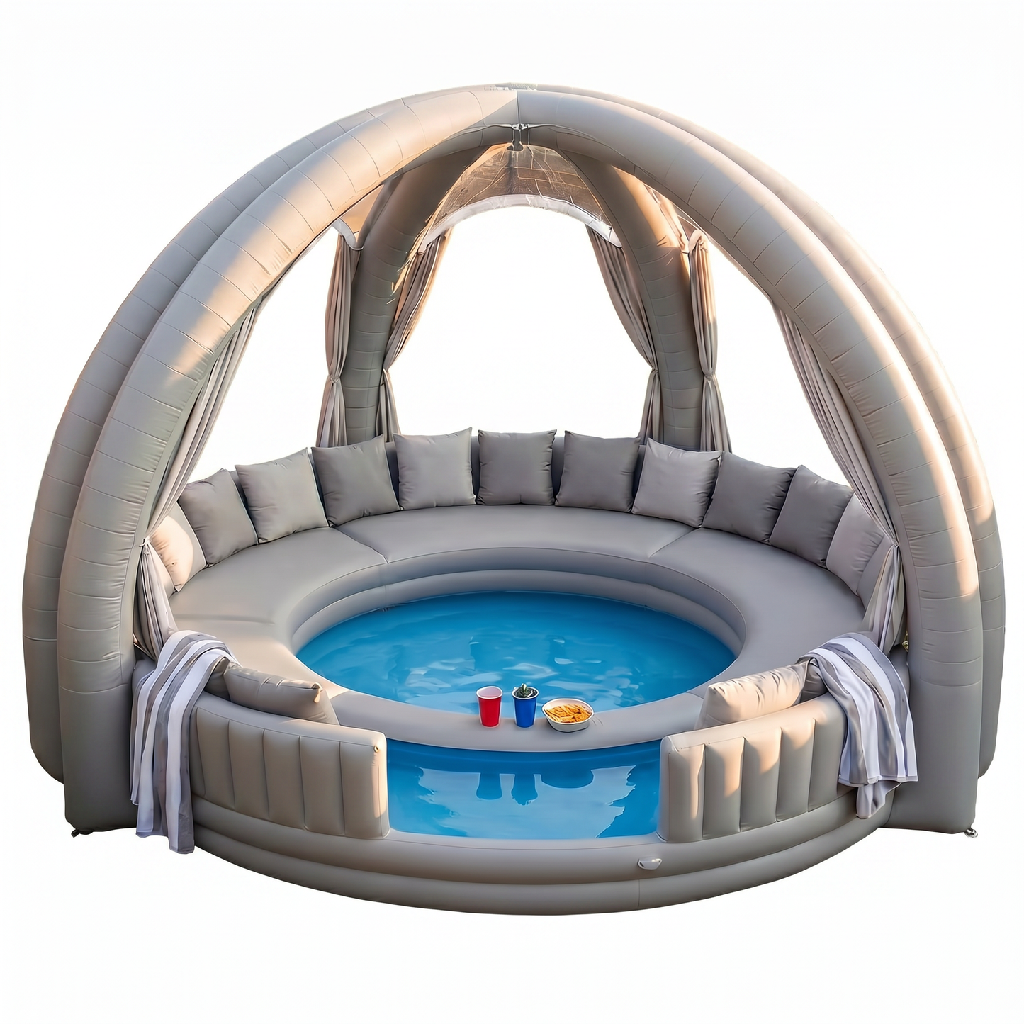 Piscină Lounge Relax cu Foișor Gonflabil